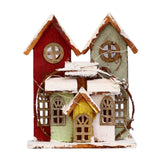 Maxbell Mini Lighted House Statue Ornament Light Table Resin Garden Xmas Home