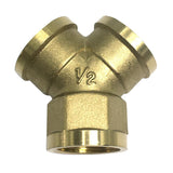 Max 1Pc 3Way Female Full Brass Thread Connector Adapter Fitting DN15 Y Shape