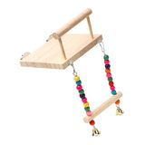 Maxbell Parrot Birds Wooden Perch Cage Hanging Holder Cockatiel  Stand and swing