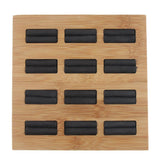 Max Solid Wood Ring Display Organizer Box Tray Holder Earrings Storage Case Black Velvet
