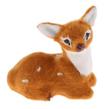 Max Miniature Realistic Deer Figurine Statue Model Home Gift Decorative  Lying