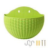 Maxbell Modern Wall Planter Self Watering Pot Plant Hanger for Floral Indoor Outdoor Light Green