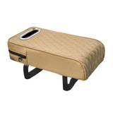 Maxbell Armrest Box Mats Multifunctional with Storage Pocket Universal Arm Rest Pad beige