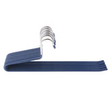 Maxbell 10pcs S-type Non-slip Stainless Steel Pant Trousers Jean Hangers  Blue_2