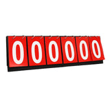 Maxbell 6 digits Table Top Scoreboard Portable Scoring for Tennis Ball Indoor Games Red