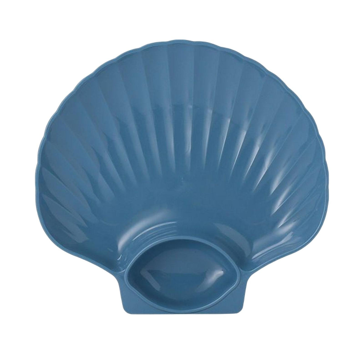 Maxbell Seasoning Dish with Sauce Compartment for Tomato Sauce Sushi Appetizer Blue