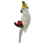 Max Parrot Figurine Statue Wall Hook Outdoor Garden Tropical Decor Right White