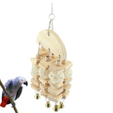 Max Bird Parrot Chewing Swing Toys Rattan Ball String Cage Hanging Toys 15x41cm