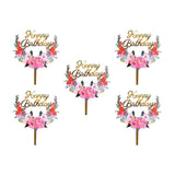 Maxbell 5x Pastoral Cake Toppers Photo Props for Wedding Engagement Baby Shower Style A