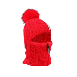 Maxbell Women Winter Hat Scarf beanie Caps Girls Headwear Knitted for Skiing Hiking Red