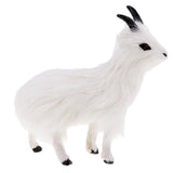 Max Mini Simulation Goat Animal Plush Kids Toy Christmas Tree Decor White