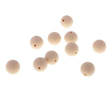 Maxbell 10 Pieces 15mm Silicone Round Spacer Beads Craft Teething DIY Finding White