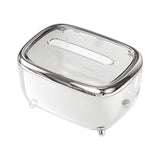 Maxbell Tissue Box holder Pet,ABS Clear Convenient for Office Bedroom Kitchen Slivery