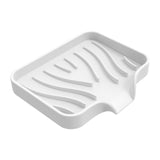 Maxbell Portable Soap Container Anti Skid Plate Tray for Household Home Countertop White