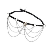 Maxbell Punk PU Leather Waist Chain Belt for Women and Girls body Chains