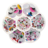 Maxbell 230pcs Colorful Plastic Wiggle Googly Eyes for Dolls DIY  Self-adhesive