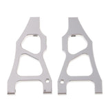 Max 2x166019 Aluminum Alloy Front Lower Suspension Arm For 1/10 HSP 94177 Silver