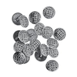 Maxbell 20pcs Tibetan Silver Alloy 1-Hole Sewing Buttons Fastening 17mm Maze