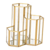 Max Maxb 3 Slot Desk Pencil Holder Stand Pen Case Container Home School Hexagon Pot