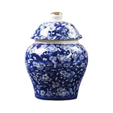 Maxbell Chinese Style Porcelain Ginger Jar Storage Jar Glazed Hand Painted Household