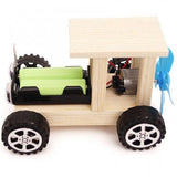 Maxbell DIY Wooden Science Kits Kids Science Experiment Toys wind car