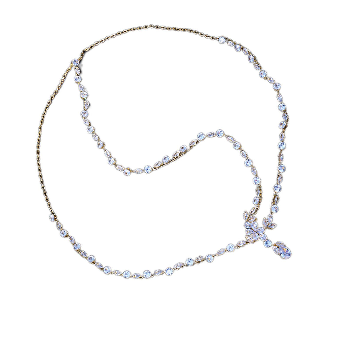 Maxbell Rhinestone Head Chain Bridal Headpieces Glamorous for Prom Women Girls Aureate