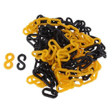 Max Maxb Plastic Safety Chain 6mm x 3800 Meter Roll Plastic Link Warning Chain Black + Yellow