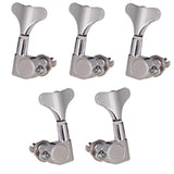 Max String Tuning Peg Tuner Sealed Machine Head Button for Bass Part Silver 2L3R
