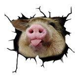 Maxbell 3D Funny Pig Car Window Sticker PVC Sticker for Vehicle Window Ornament A