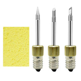 Maxbell 3Pcs Replacement Soldering Iron Tips E10 USB Soldering Head Repair Tools