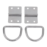 Maxbell 316 Stainless Steel Lashing Ring & Staple Cleat, Surface Mount Tie Down D Ring for Boat Trailer, 2-Pack