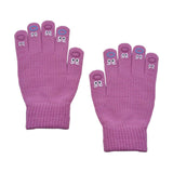 Maxbell Winter Warm Knitted Gloves Soft for Cold Weather Touch Screen Gloves Rose Red