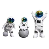 Maxbell Astronaut Figure Spaceman Sculpture Resin Statue Ornament for Office Party 3pcs