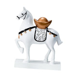 Maxbell Horse Statue Resin Figurine Sculpture Art Craft for Home Desk Decoration White Style A