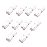 Max 10Pcs 1/4" Quick Connect RO Water Tube Ball Valve Connection Adapter Straight