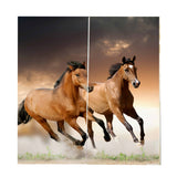 Max 2 Panel Printed Curtain Thermal Insulated Curtain Drape Horses