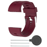 Max Soft Wristband Smart Watch Replacement Strap Watch For Polar V800 Wine Red