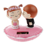 Maxbell Cute Plastic Solar Power Kiss Doll Car Interior Ornament Home Decor Auto Accessories