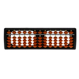 Maxbell 13 Rods Portable Plastic Beads Column Abacus Counting Number Soroban Calculating Tool Educational Math Toy Brown Beads Black Frame