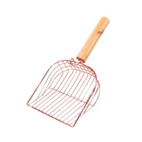 Maxbell Litter Box Scooper Pet Sifter Shovel Kitty Kitten Cat Litter Spoon with Hook 25cmx11.5cmx4.5cm Rose Gold with Hook