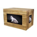 Maxbell Ash Urns Box Woodfor Dog Cat Funeral Cremation Urns with Picture Frame A