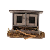 Max 1/12 Miniatures Dollhouse Wooden Simulation Chicken Coop Decoration