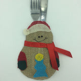 Max 1 Pieces Lovely Santa Claus Tableware Holder Cutlery Bags Table Decoration