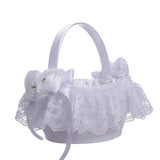 Maxbell Rose Shaped Flower Girl Basket Wedding Multifunctional Accessory Decoration