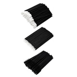 Max 150pcs Lip Eyeliner Eyelash Brush Mascara Makeup Wands Disposable Applicator Black