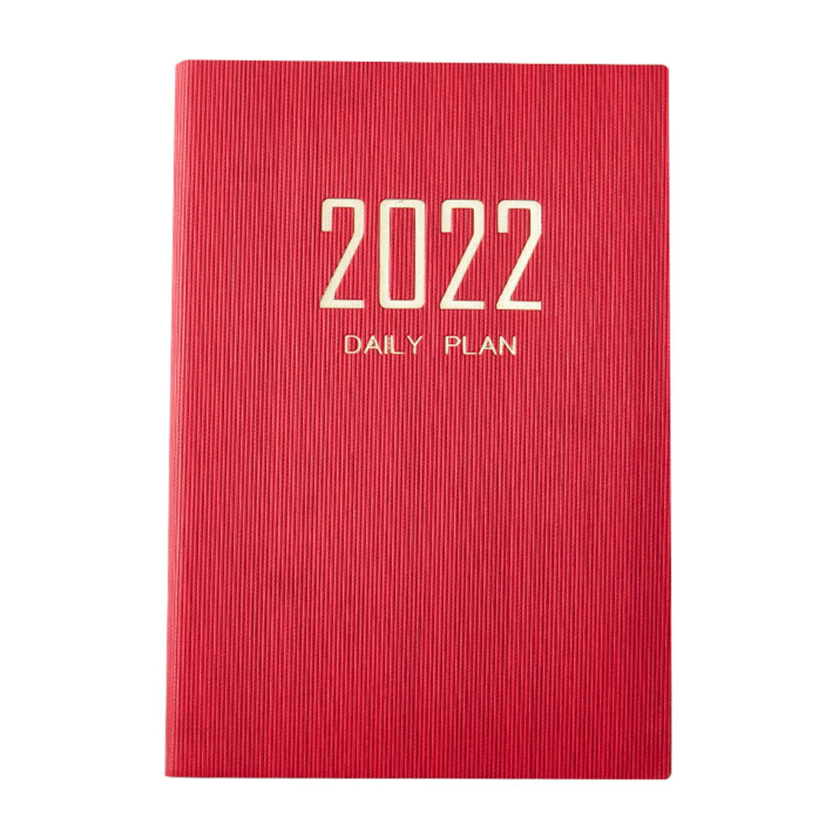 Maxbell Daily Notebook W/ 12 Months Time Noting Portable Weekly Monthly for School Red