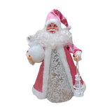 Maxbell Christmas Santa Party Favors Decoration Standing for Holiday Festival Indoor Pink