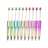 Maxbell Beadable Pens DIY Set Christmas Decor Ball Pen for Classroom Journaling Pens Set B