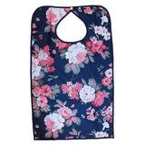 Maxbell Adult Reusable Bibs Disability Patient Aid Apron with Snap Buckle - Hibiscus