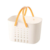 Maxbell Shower Caddy tote organizer Durable Quick Drain Organizer with Handle for Kitchen Yellow